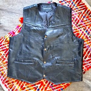 Patchwork leather vest 2XL